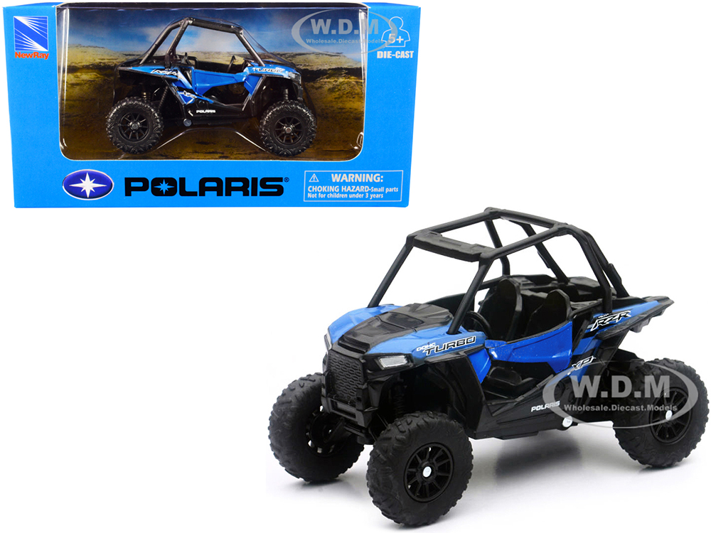 Polaris RZR XP Turbo DOHC Mini ATV Blue and Black Diecast Model by New Ray