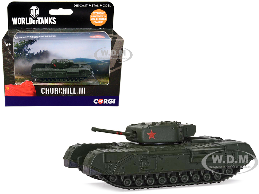 Churchill Mk III Infantry Tank USSR "World of Tanks" Video Game Diecast Model by Corgi