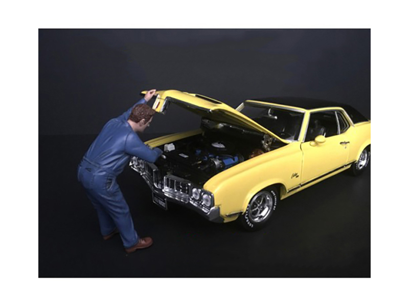 Image of Mechanic Frank Under the Hood Figurine for 1/24 Scale Models by American Diorama