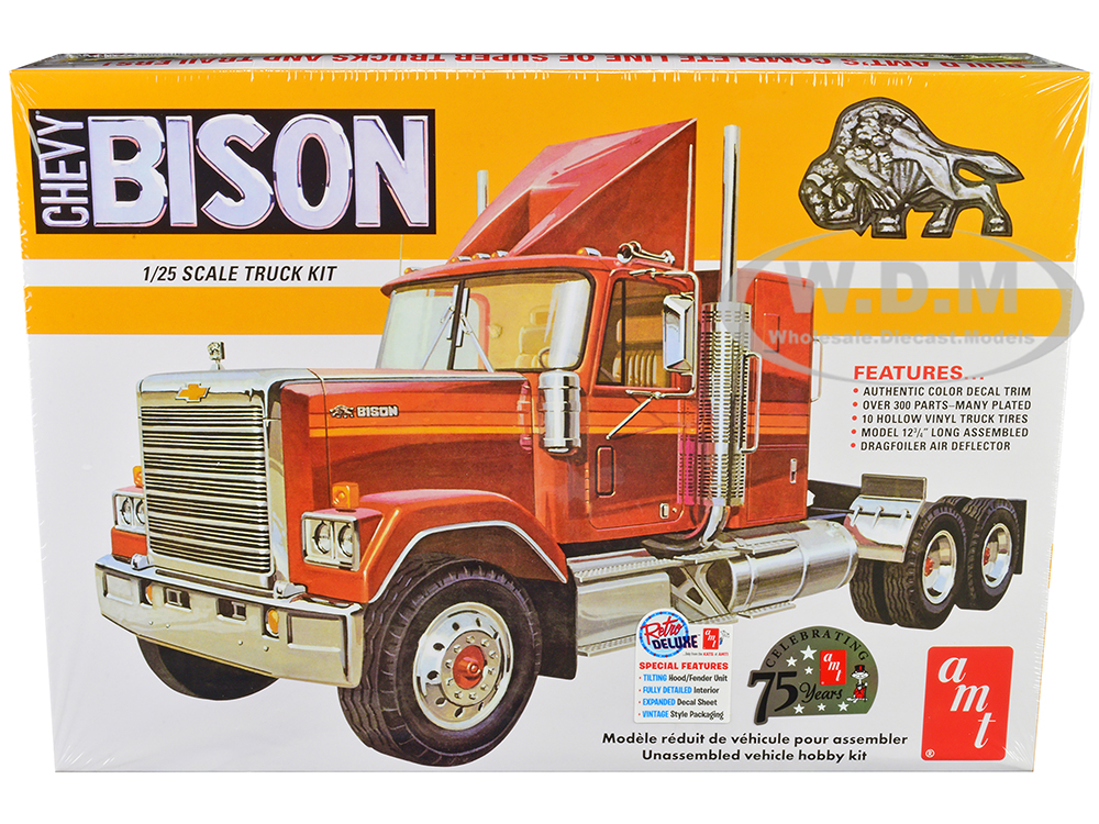 Skill 3 Model Kit Chevrolet Bison Truck Tractor 1/25 Scale Model by AMT