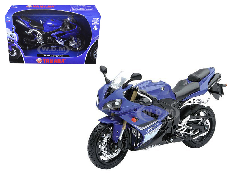 2008 Yamaha Yzf-r1 Blue Motorcycle Model 1/12 By New Ray