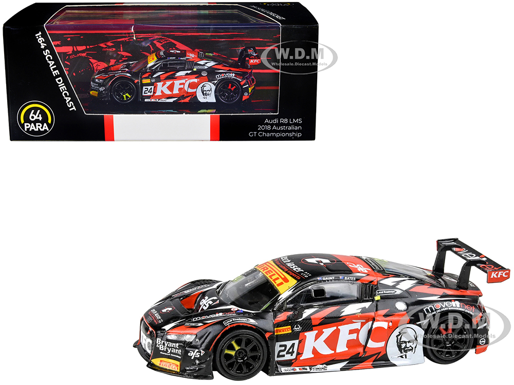 Audi R8 LMS 24 Daniel Gaunt - Tony Bates "KFC Racing" 3rd Place "Australian GT Championship" (2018) 1/64 Diecast Model Car by Paragon Models