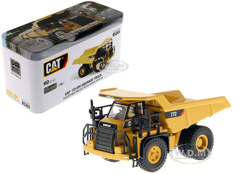 CAT Caterpillar 772 Off-Highway Dump Truck with Operator "High Line" Series 1/87 (HO) Scale Diecast Model by Diecast Masters