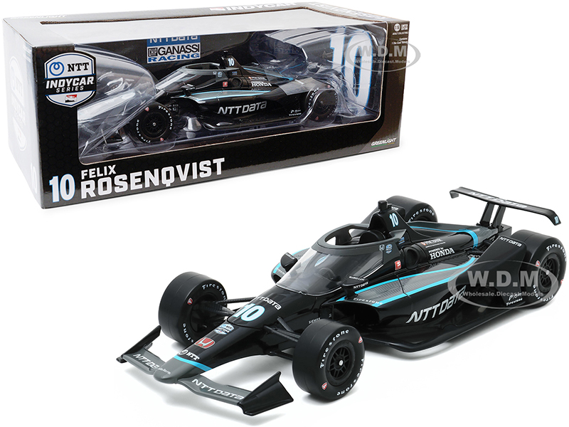 Dallara IndyCar #10 Felix Rosenqvist NTT Data Chip Ganassi Racing NTT IndyCar Series (2020) 1/18 Diecast Model Car by Greenlight