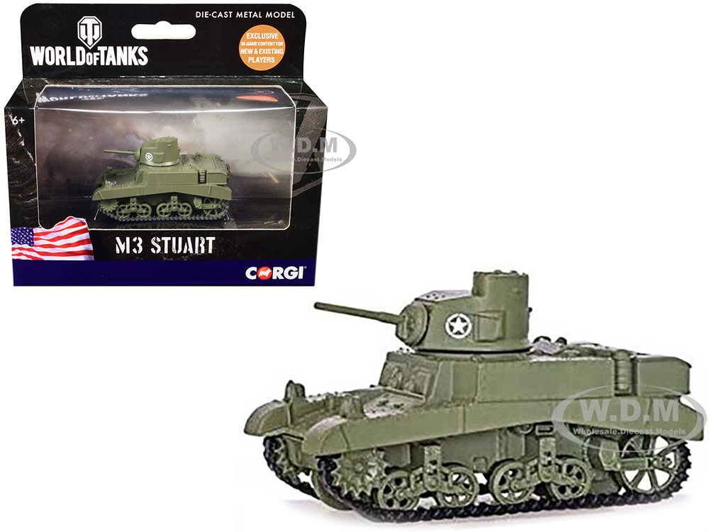 M3 Stuart Light Tank United States World Of Tanks Video Game Diecast Model By Corgi