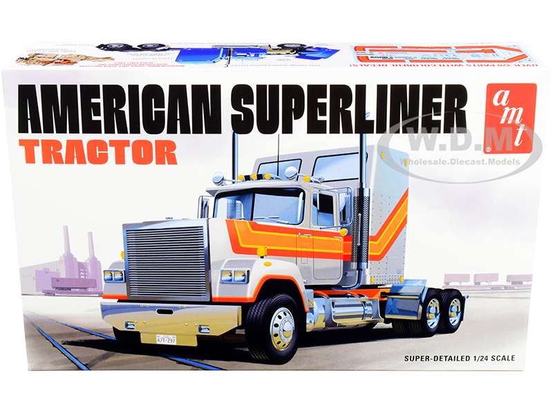 Skill 3 Model Kit American Superliner Semi Tractor 1/24 Scale Model By AMT