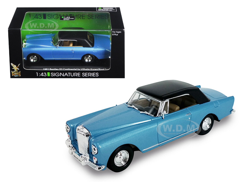 1961 Bentley Continental S2 Park Ward Blue 1/43 Diecast Model Car By Road Signature