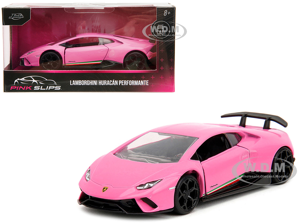Lamborghini Huracan Performante Matt Pink "Pink Slips" Series 1/32 Diecast Model Car by Jada