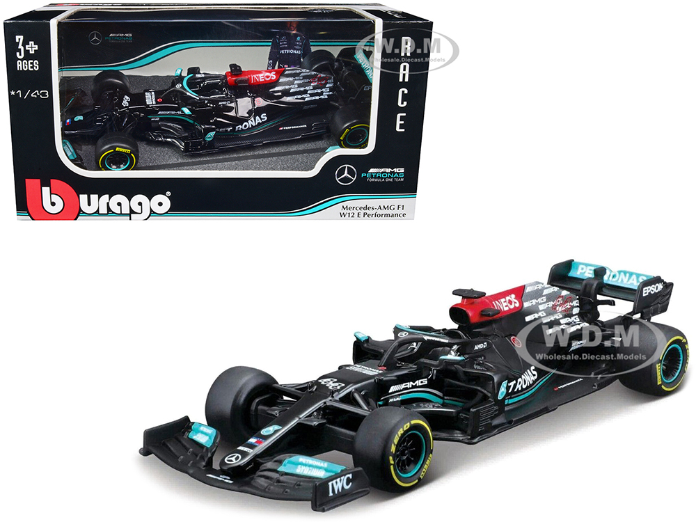 Mercedes-AMG F1 W12 E Performance #44 Lewis Hamilton F1 Formula One (2021) 1/43 Diecast Model Car by Bburago