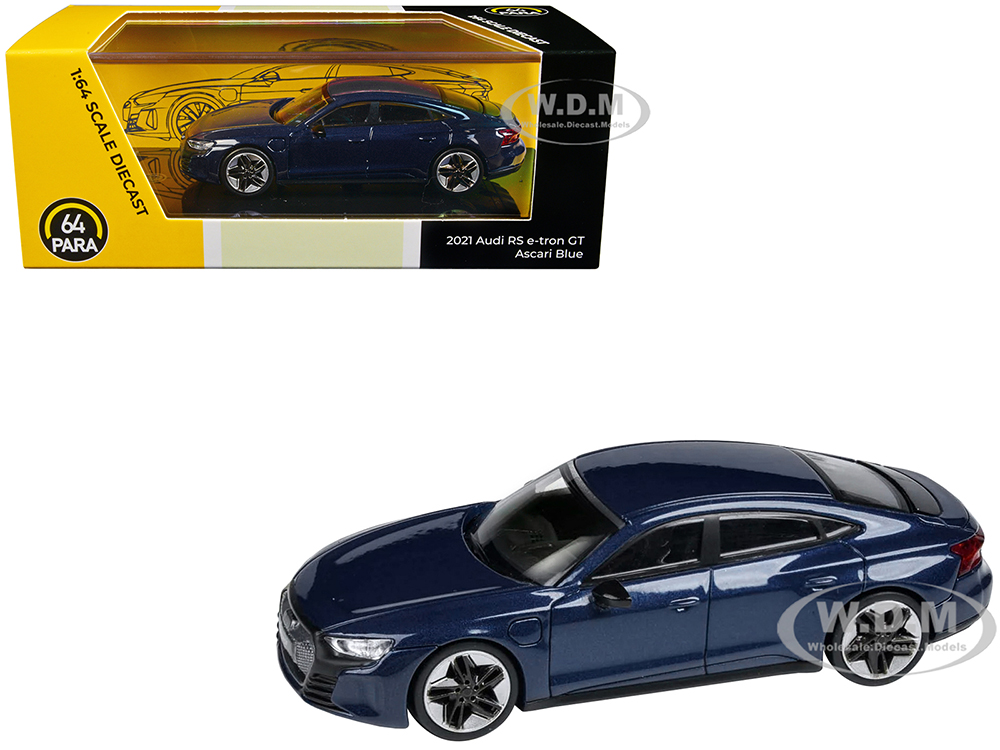 Audi E-tron GT RS Ascari Blue Metallic 1/64 Diecast Model Car by Paragon Models