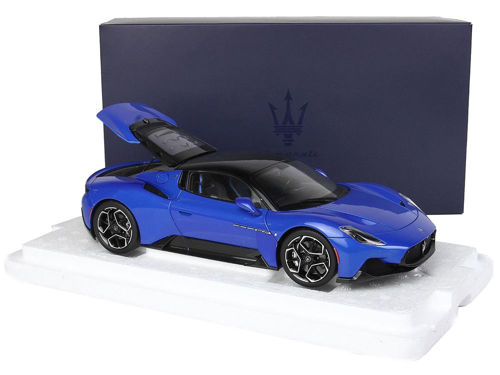 Maserati MC20 Blu Infinito Blue with Black Top Limited Edition to 120 pieces Worldwide 1/18 Diecast Model Car by BBR