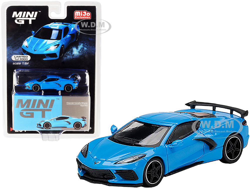 2020 Chevrolet Corvette C8 Stingray Rapid Blue Limited Edition to 3000 pieces Worldwide 1/64 Diecast Model Car by True Scale Miniatures
