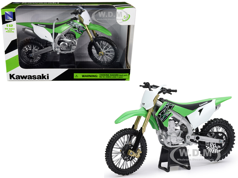 Kawasaki Kx 450f Green 1/12 Diecast Motorcycle Model By New Ray