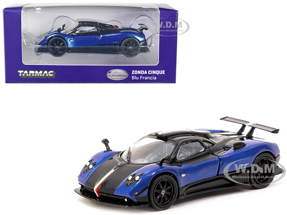 Pagani Zonda Cinque Bianco Blu Francia Blue Metallic and Black 