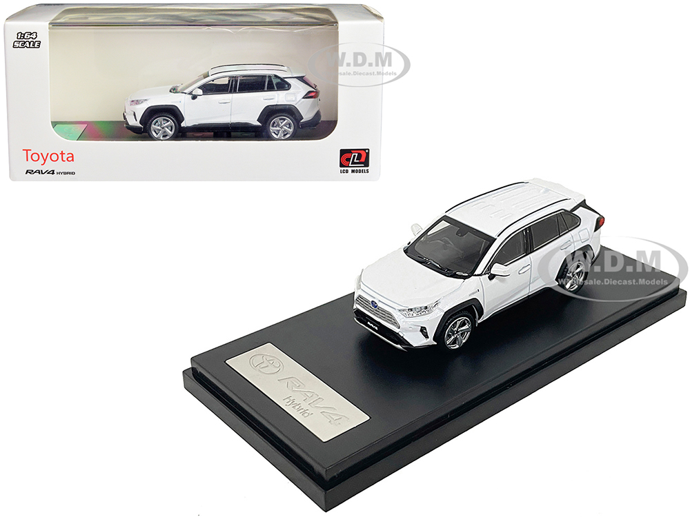 Toyota RAV4 Hybrid White Metallic 1/64 Diecast Model Car by LCD Models