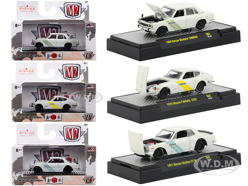 Image of Auto Japan Nissan/Dastun 3 Cars Set Limited Edition to 6000 pieces Worldwide 1/64 Diecast Models by M2 Machines