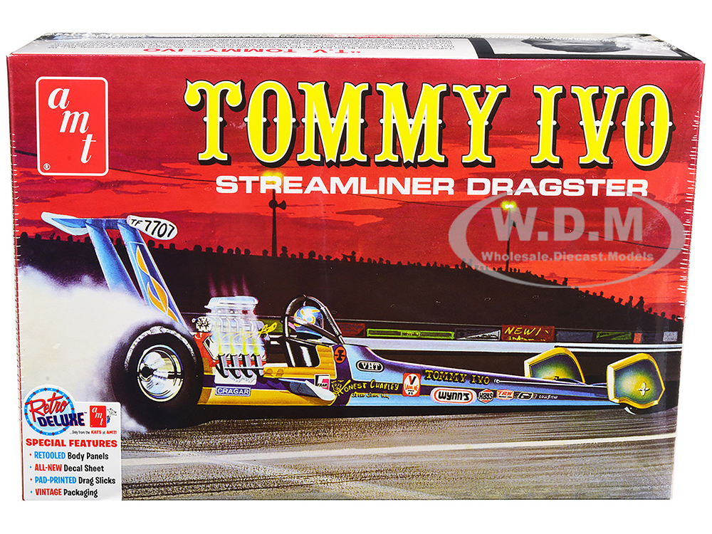Skill 2 Model Kit Tommy Ivo Streamliner Dragster 1/25 Scale Model by AMT