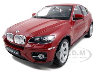 Image of 2011 2012 BMW X6 Red 1/18 Diecast Car Model by Welly