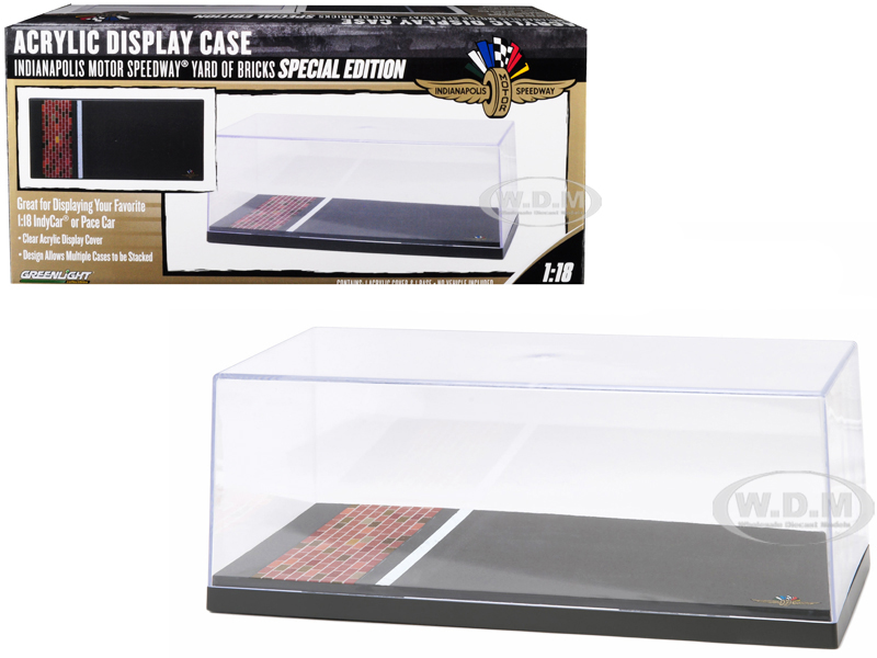 Special Edition Collectible Display Show Case with Plastic Base Yard of Bricks "Indianapolis Motor Speedway" for 1/18 Scale Model Cars by Greenlight