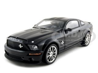 2008 Ford Shelby Mustang GT500KR Black with Black Stripes 1/18 Diecast Model Car by Shelby Collectibles
