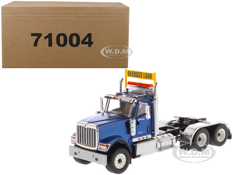 International HX520 Day Cab Tandem Tractor Blue 1/50 Diecast Model by Diecast Masters
