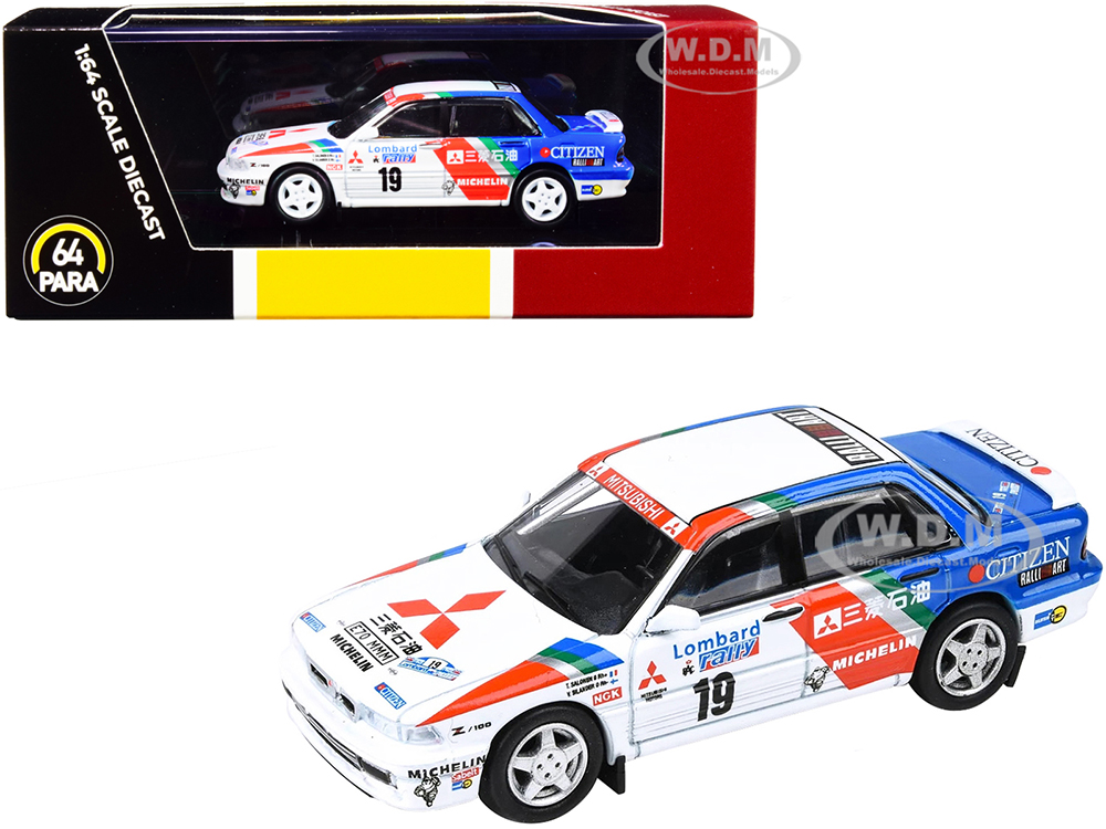 Mitsubishi Galant VR-4 #19 T. Salonen - V. Silander Lombard RAC Rally (1989) 1/64 Diecast Model Car by Paragon Models