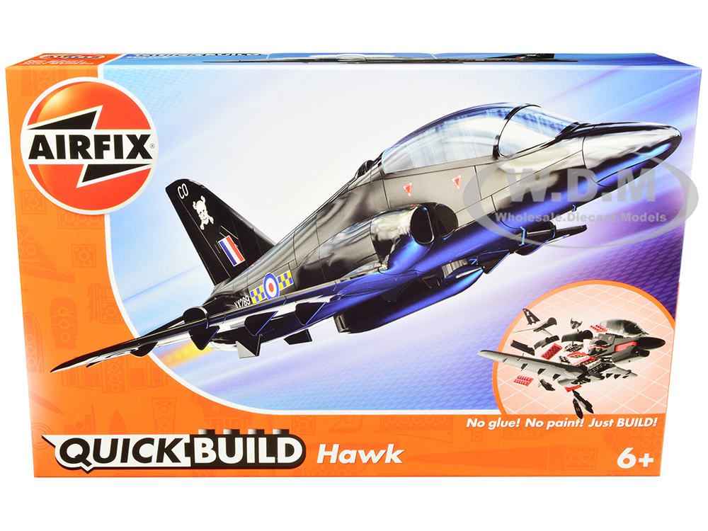 Skill 1 Model Kit BAE Hawk Painted Plastic Model Airplane Kit by Airfix Quickbuild