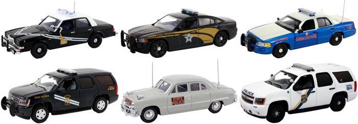 Set of 6 Police Cars Release 1 1/43 Diecast Car Models by First Response