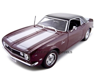 Image of 1968 Chevrolet Camaro Coupe Z/28 Maroon 1/18 Diecast Model Car by Maisto