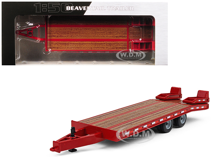 Image of Beavertail Trailer Red 1/50 Diecast Model by First Gear
