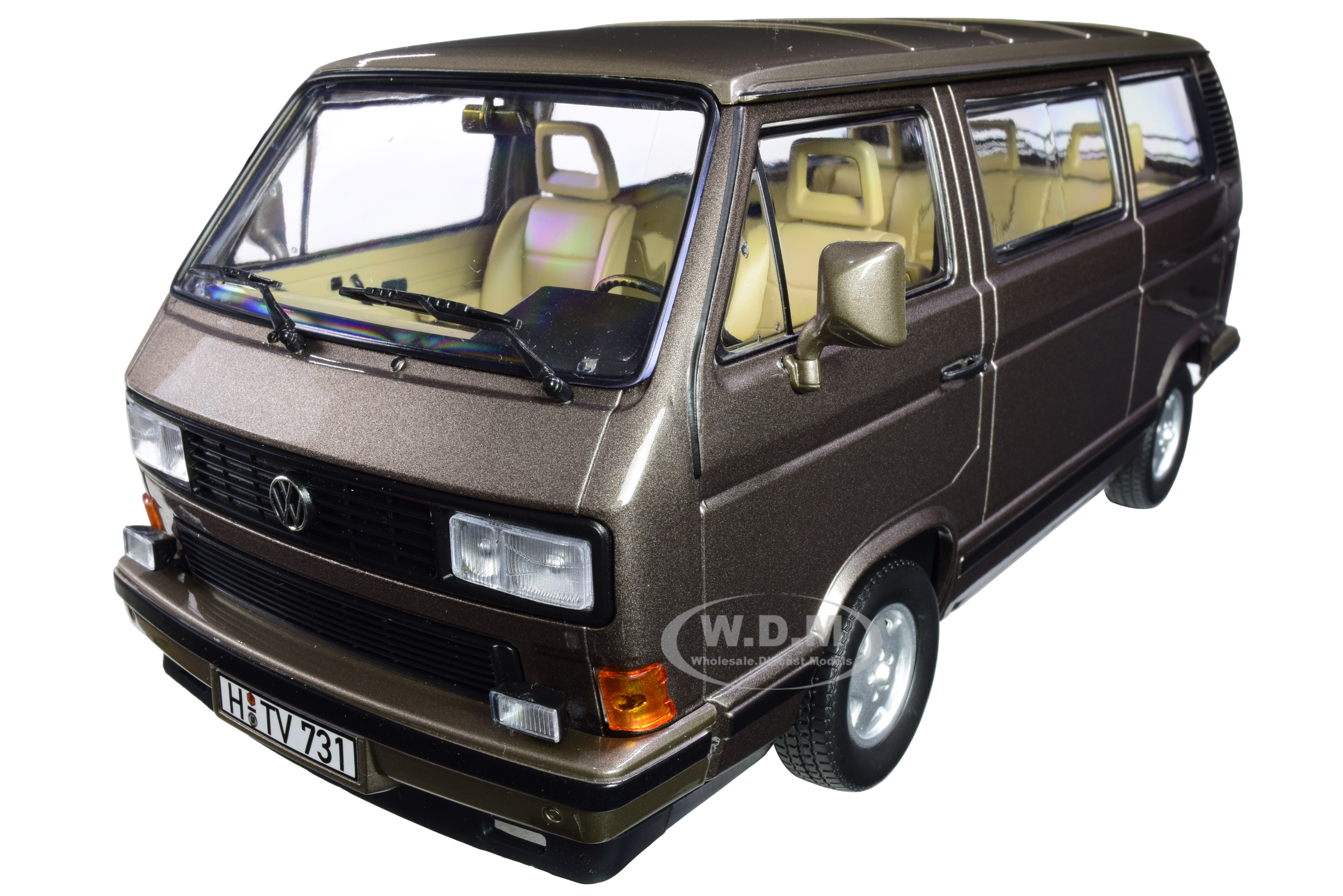 1990 Volkswagen Multivan Bus Bronze Metallic 1/18 Diecast Model Car By Norev
