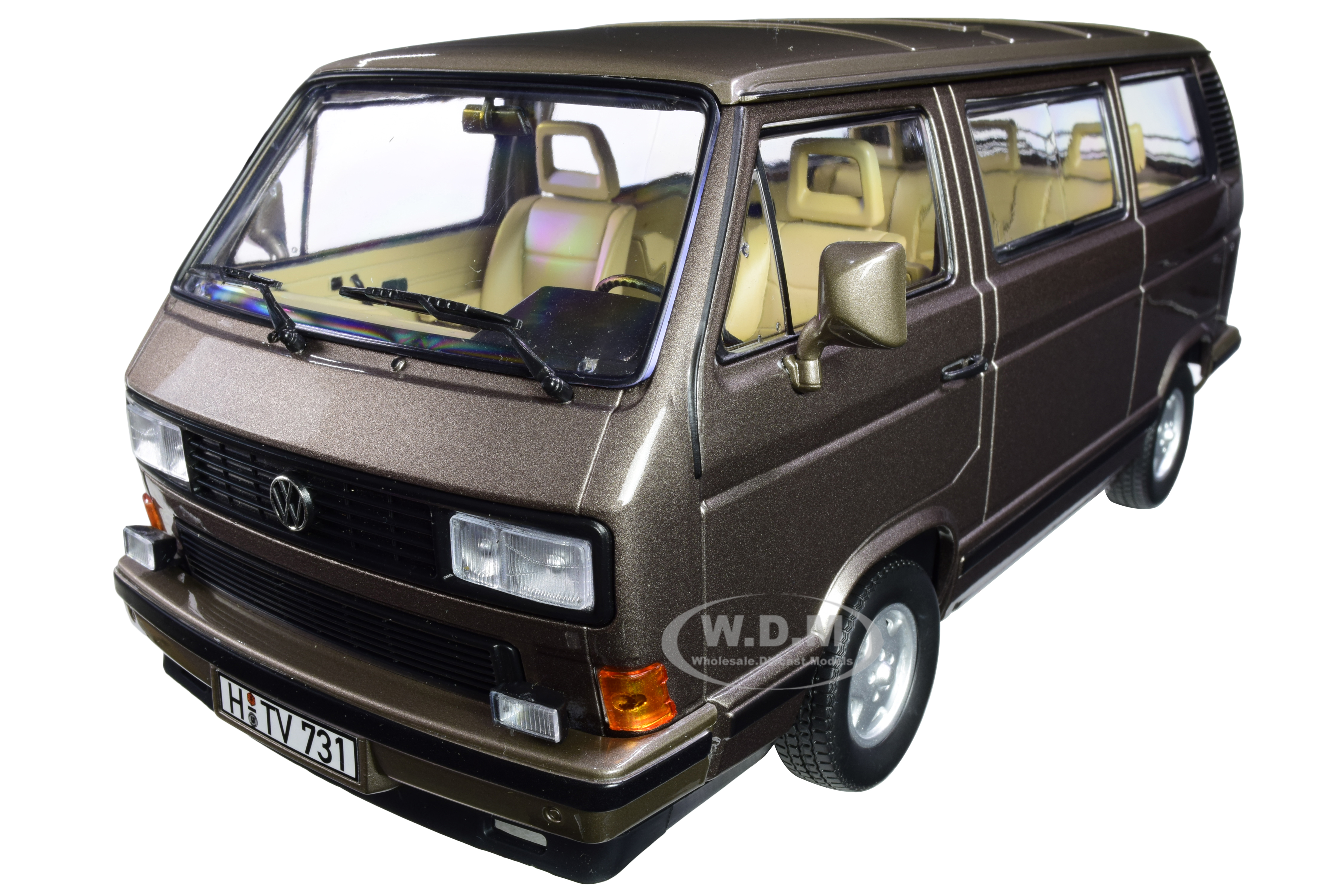 Image of 1990 Volkswagen Multivan Bus Bronze Metallic 1/18 Diecast Model Car by Norev