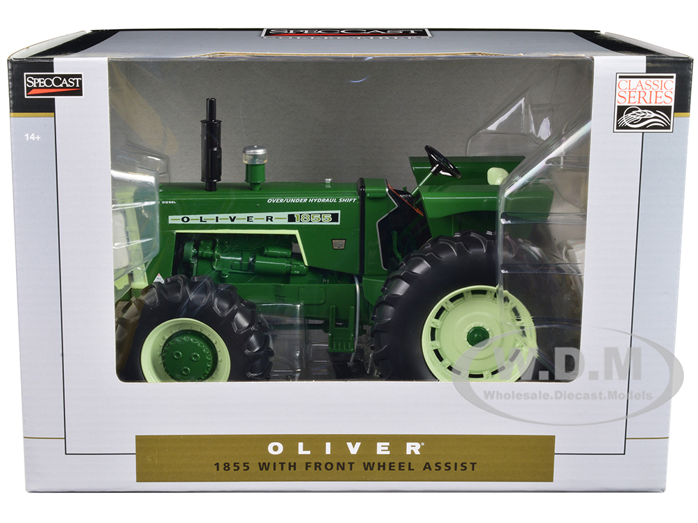 Oliver 1855 Front Wheel Assist Tractor Green Classic Series 1/16 Diecast Model By SpecCast