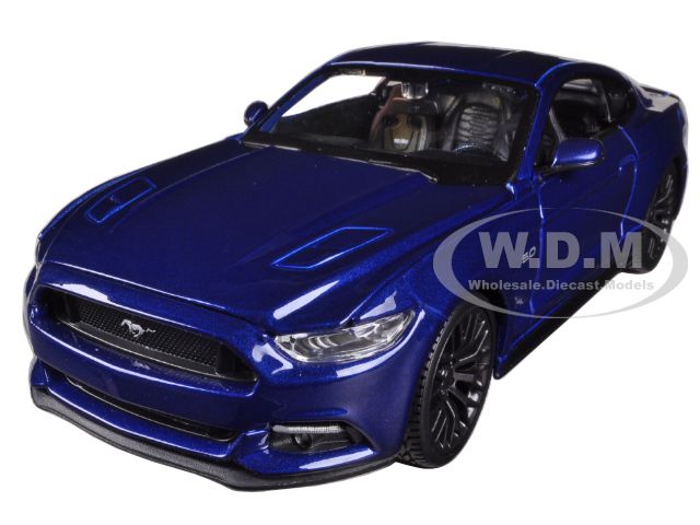 2015 Ford Mustang Gt 5.0 Blue 1/24 Diecast Car Model By Maisto
