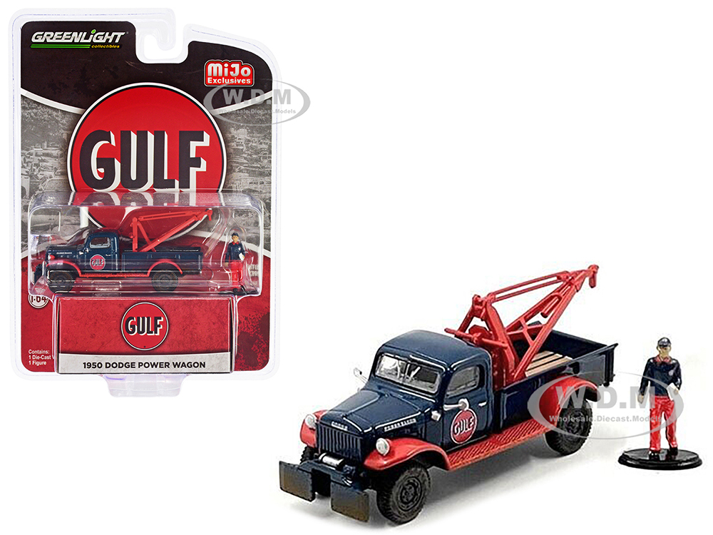 1950 Dodge Power Wagon Tow Truck Dark Blue (Weathered) 