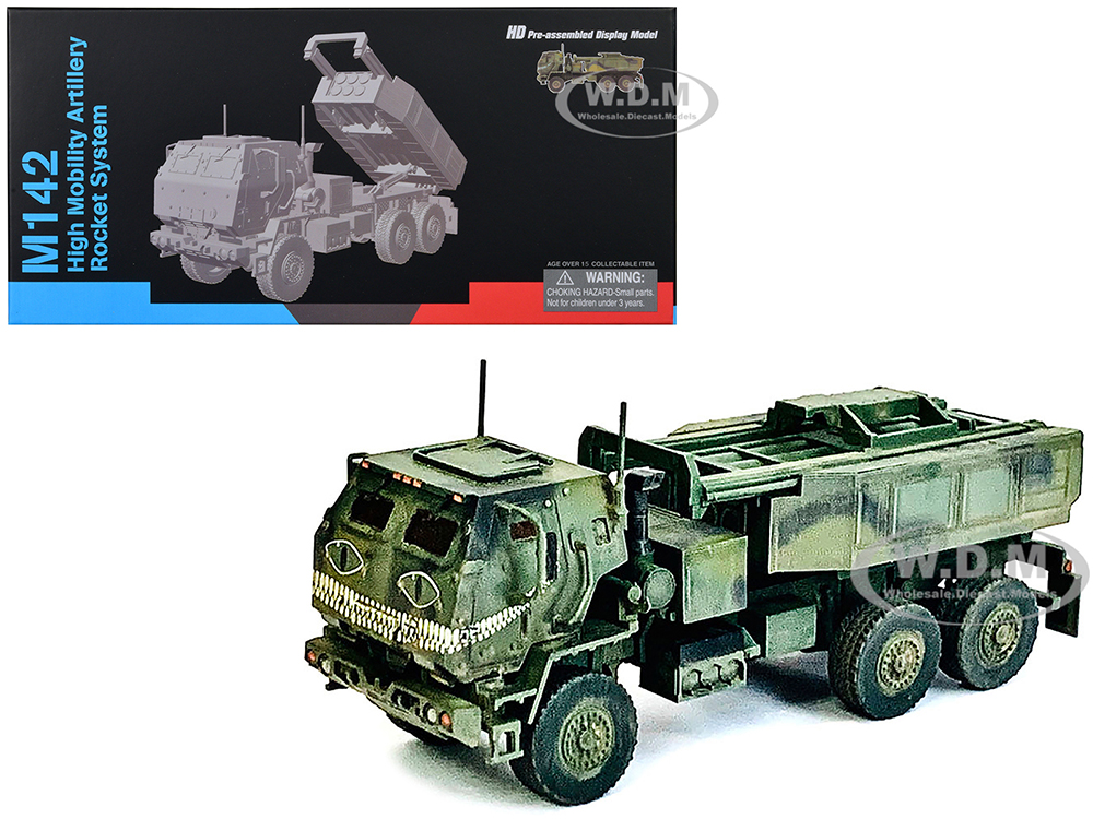 Ukraine M142 High Mobility Artillery Rocket System (HIMARS) Green Camouflage with Cat Face Graphic NEO Dragon Armor Series 1/72 Plastic Model by Dragon Models