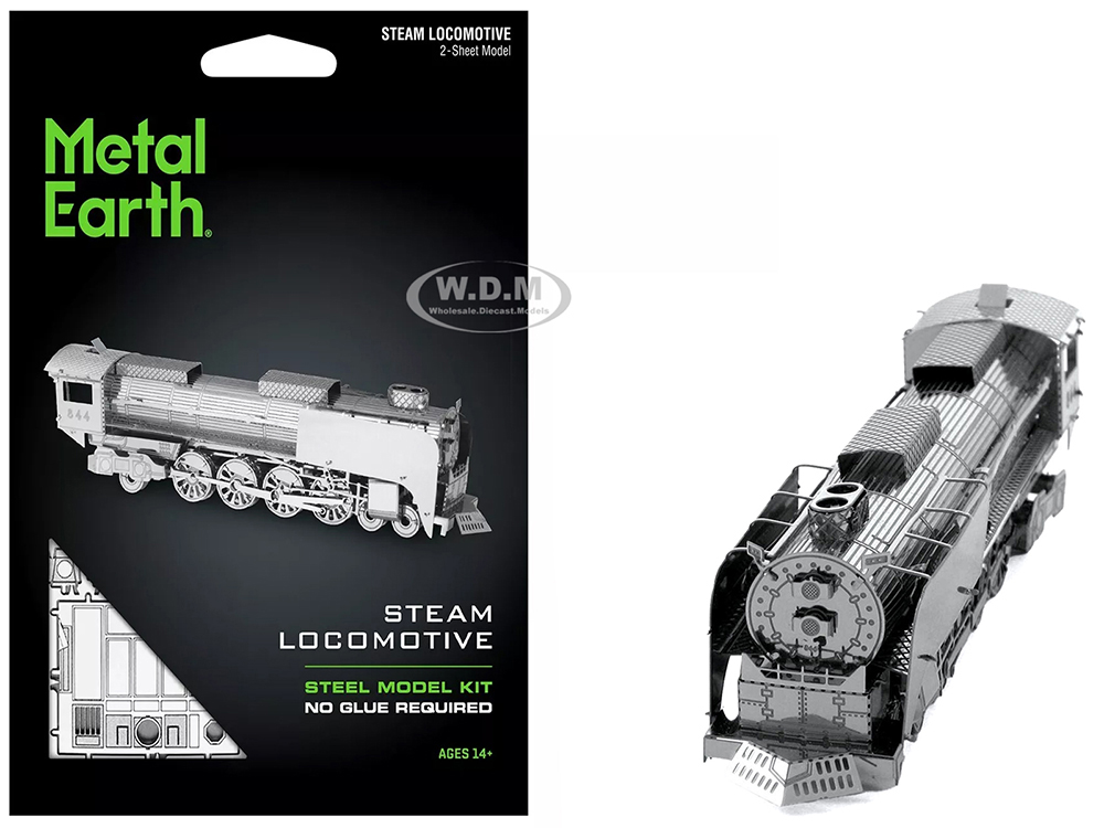 Model Kit Steam Locomotive 844 (Moderate Difficulty) Steel Model by Metal Earth