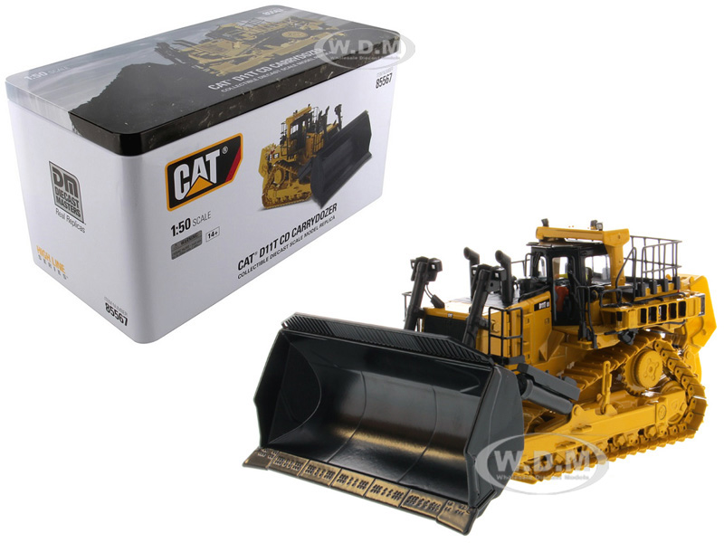 Cat Caterpillar D11t Cd Carrydozer With Operator "high Line Series" 1/50 Diecast Model By Diecast Masters