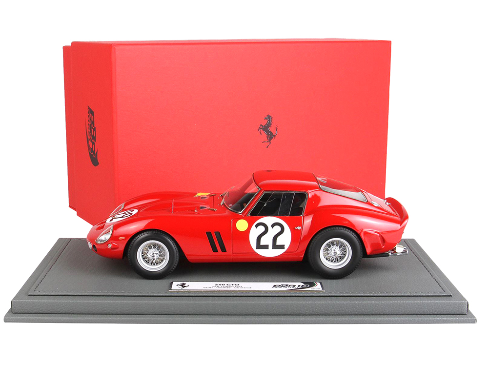 Ferrari 250 GTO #22 Leon Dernier - Jean Blaton Rosso Corsa Red 3rd Place 24 Hours of Le Mans (1962) Limited Edition to 200 pieces Worldwide 1/18 Model Car by BBR