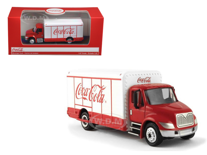 "Coca-Cola" Beverage Truck Red and White 1/87 Diecast Model by Motor City Classics