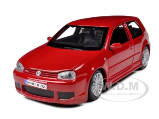 Volkswagen Golf R32 Red 1/24 Diecast Model Car By Maisto