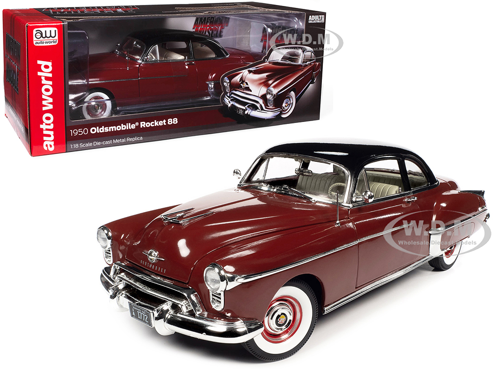 1950 Oldsmobile Rocket 88 Chariot Red with Black Top and Red and White Interior 