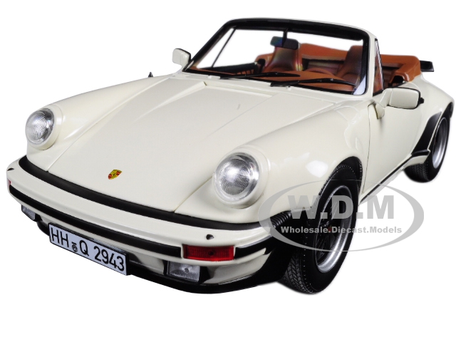 Image of 1987 Porsche 911 Turbo Cabriolet Ivory 1/18 Diecast Model Car by Norev