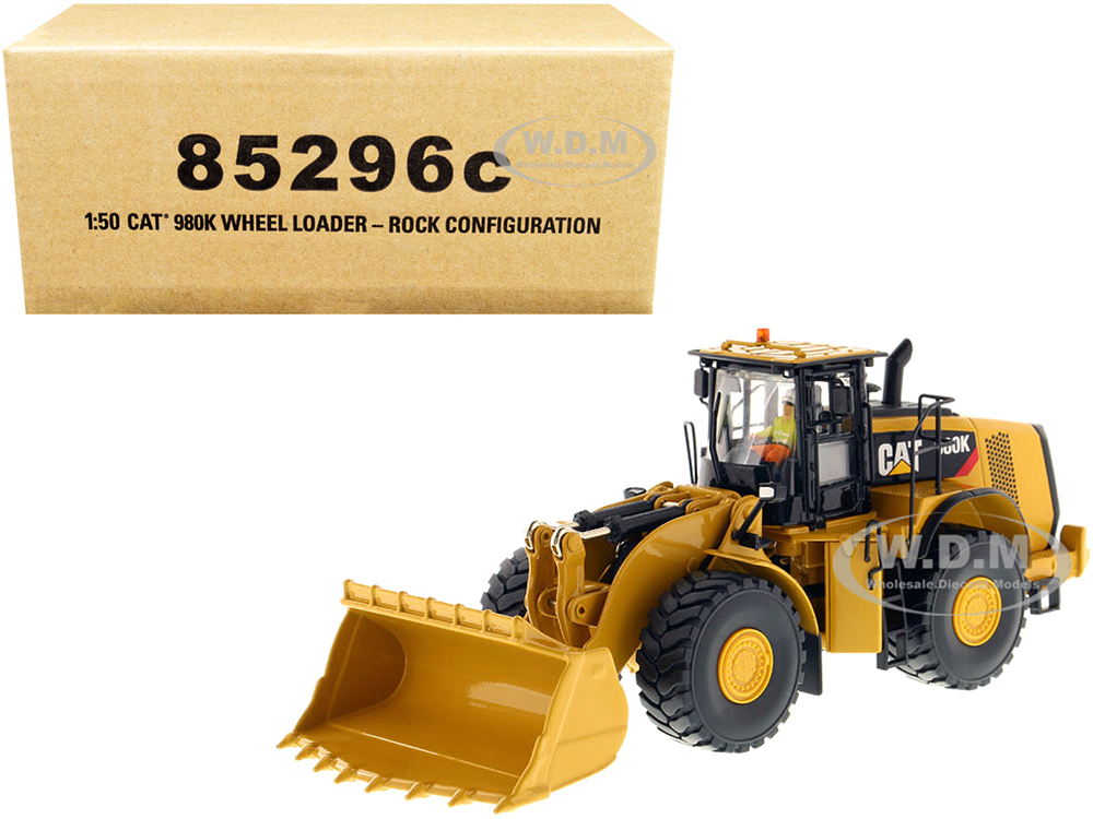 CAT Caterpillar 980K Wheel Loader Rock Configuration with Operator Core Classics Series 1/50 Diecast Model by Diecast Masters