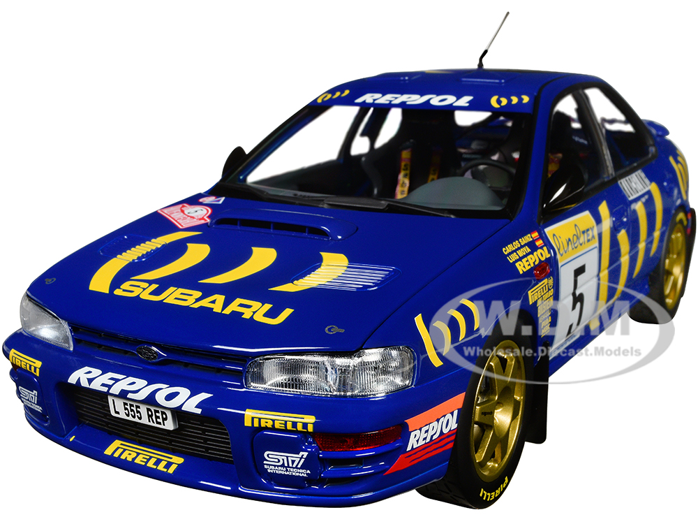 Subaru Impreza 5 Carlos Sainz - Luis Moya Winner "Monte-Carlo Rally" (1995) 1/18 Diecast Model Car by Kyosho