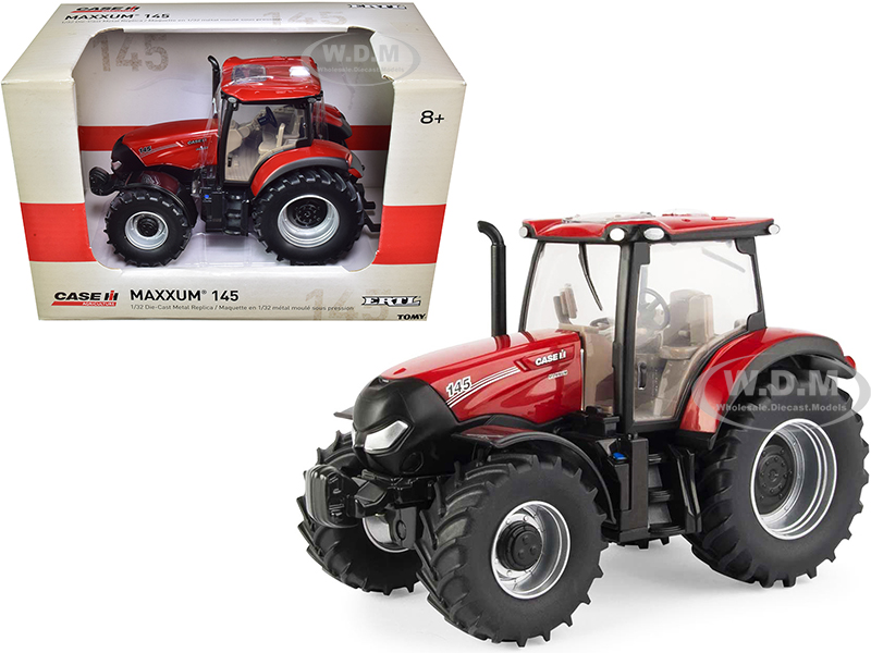 Case IH Maxxum 145 Tractor Red and Black "Case IH Agriculture" 1/32 Diecast Model by ERTL TOMY