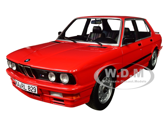 Image of 1986 BMW M535i Red 1/18 Diecast Model Car by Norev