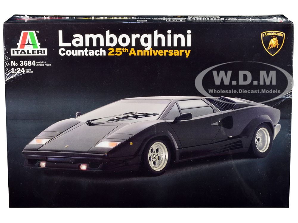 Skill 3 Model Kit Lamborghini Countach 25th Anniversary 1/24 Scale Model by Italeri