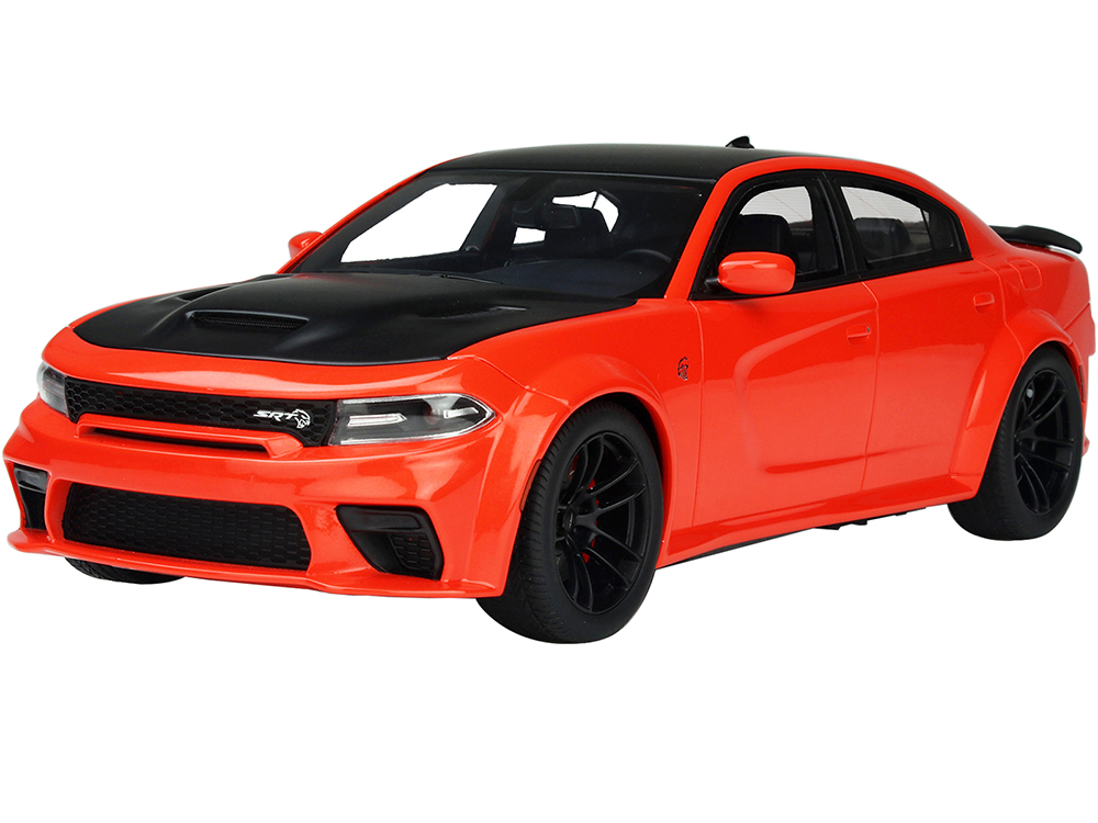2021 Dodge Charger SRT Hellcat Red Eye Go Mango Orange and Black "USA Exclusive" Series 1/18 Model Car by GT Spirit for ACME