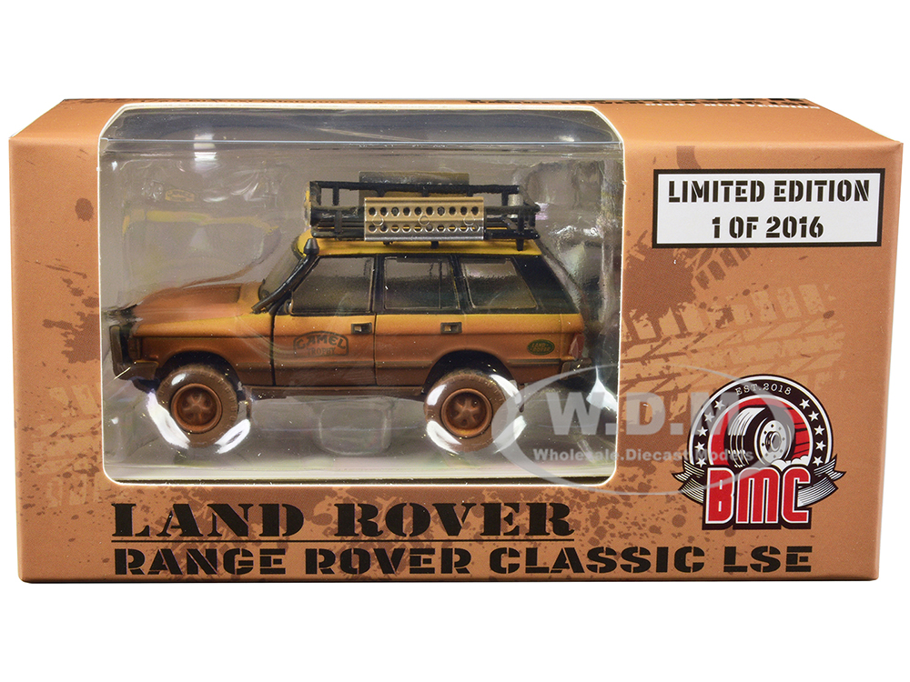 Land Rover Range Rover Classic LSE RHD (Right Hand Drive) Camel Trophy Yellow (Dirty Mud Version) With Roof Rack Extra Wheels And Accessories Limit